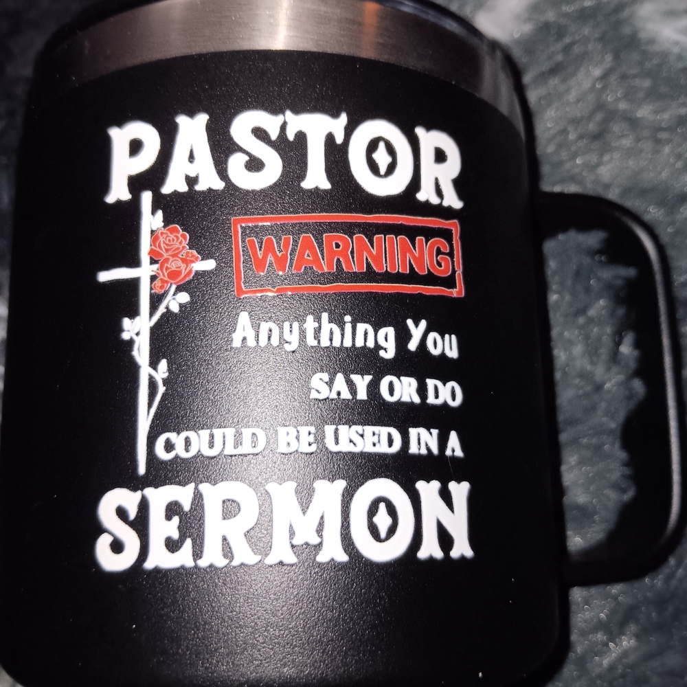 Black Pastor Warning Mug